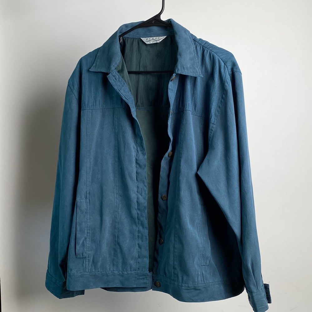 Blue button up